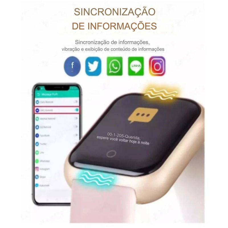 Relógio inteligente, relógio inteligente unissex, smartwatch d20, relógio android ios à prova d'água