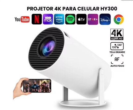 Projetor Magcubic HY300 Original Portátil Smart Android 11 4K Ultra HD HDMI Wifi Bluetooth Alto Falante Embutido