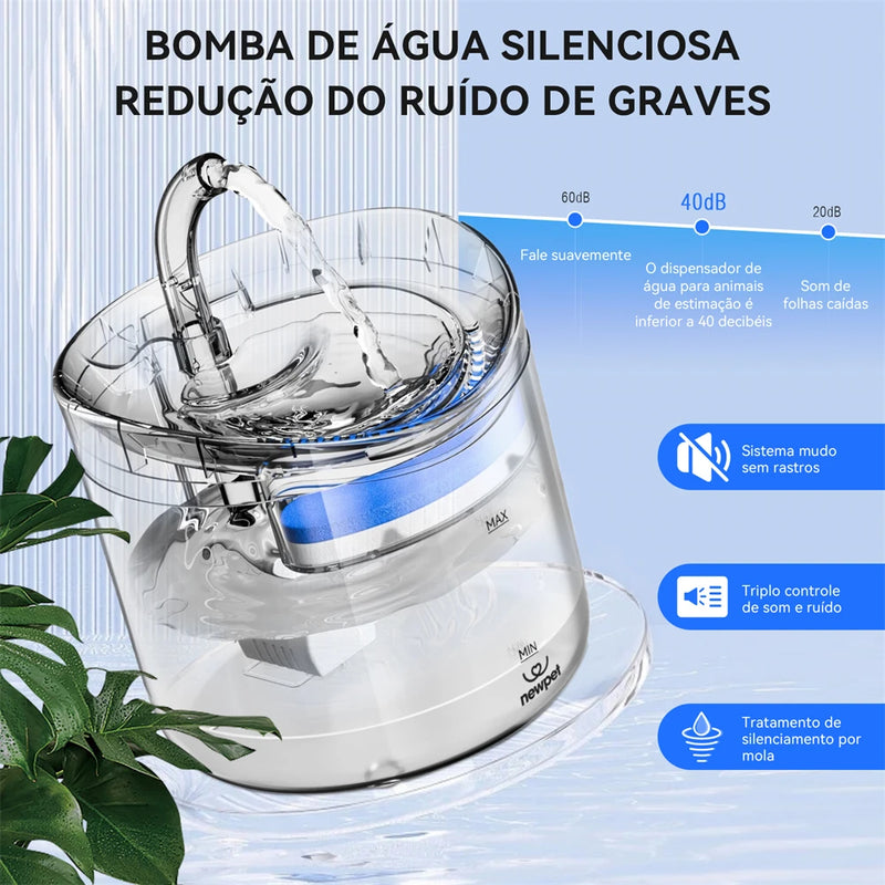 Fonte de água para cães e gatos com bebedouro automático